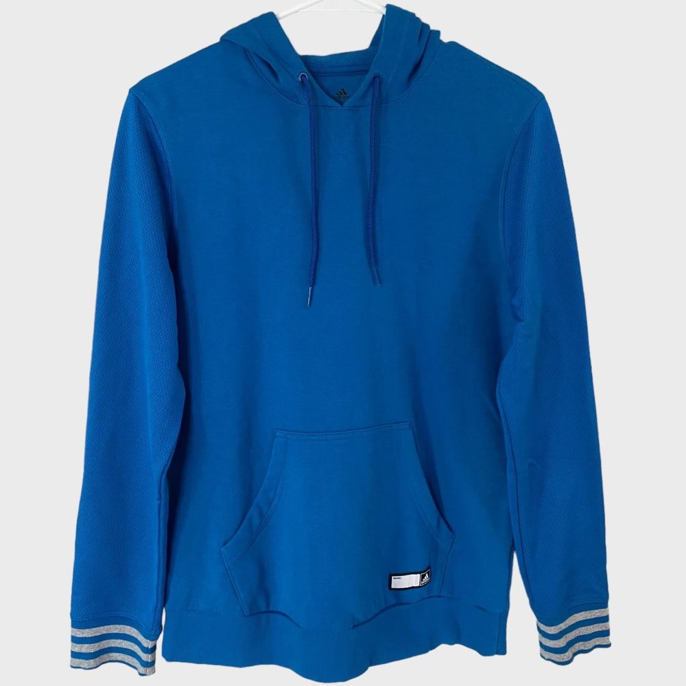 Adidas Hoodie Sweatshirt Womens Size Medium Blue Long Sleeve Athleisure Wear